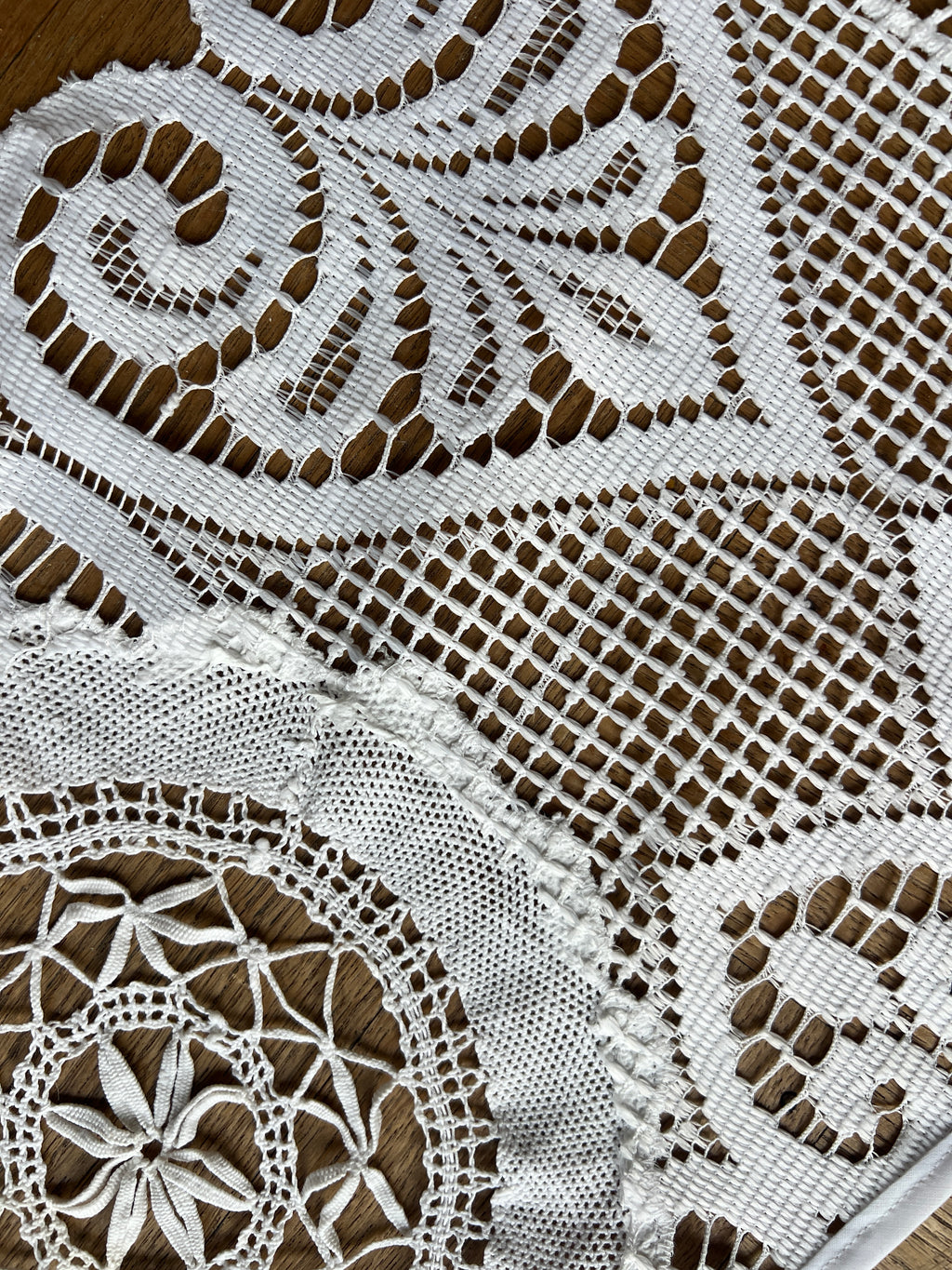 Reworked vintage lace belt